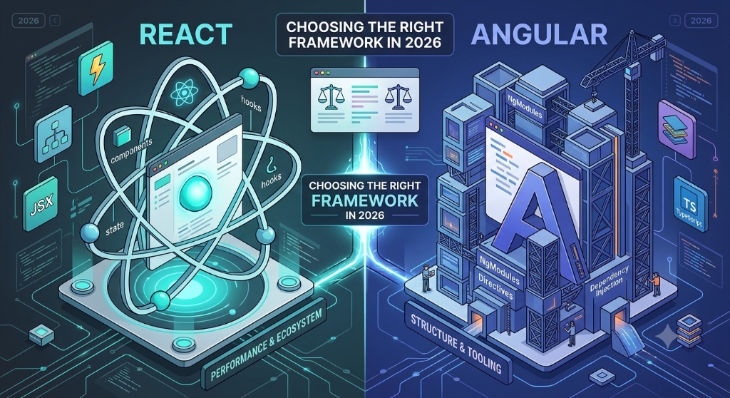 React vs Angular: Choosing the Right Framework in 2026